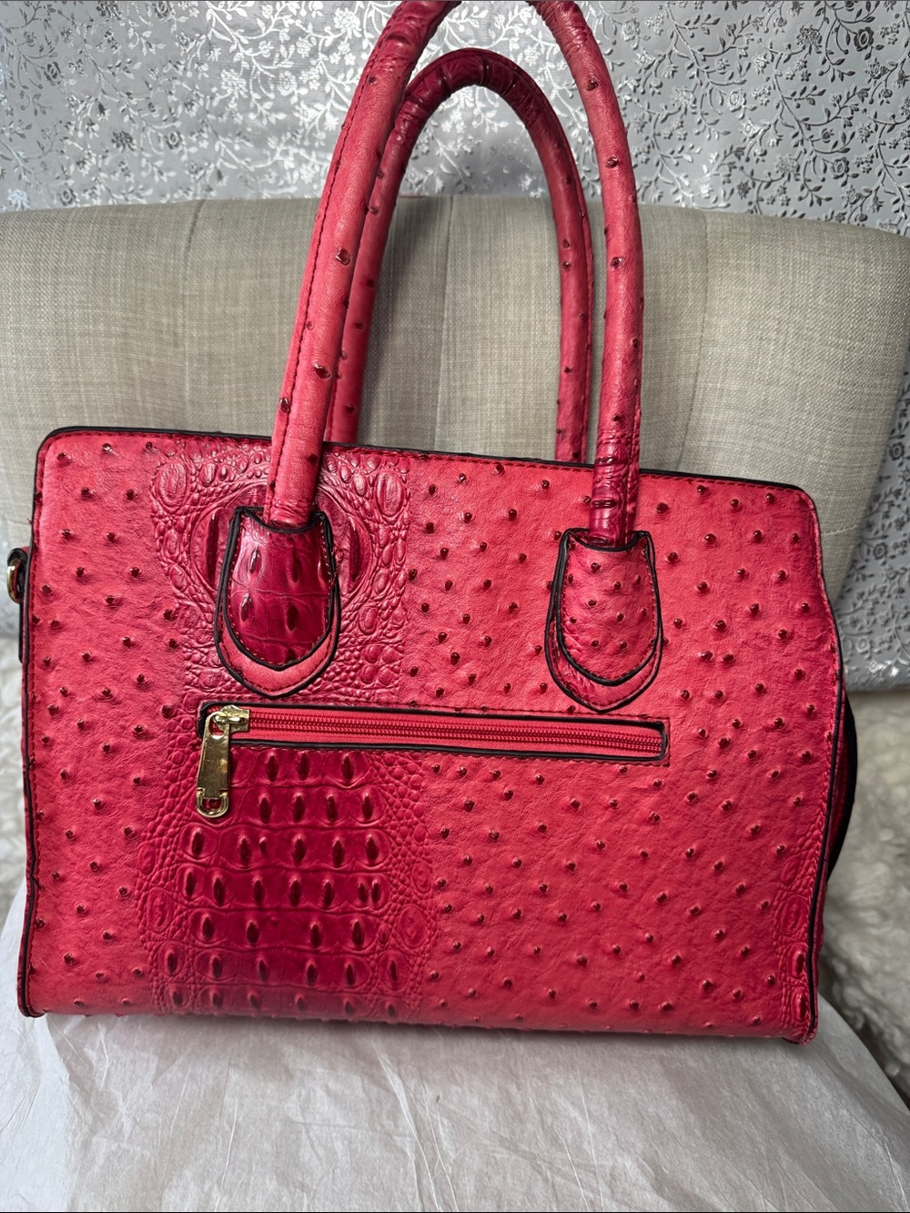 kate spade Pink, Red & Silver Striped Leather Tote - Picture 2 of 7